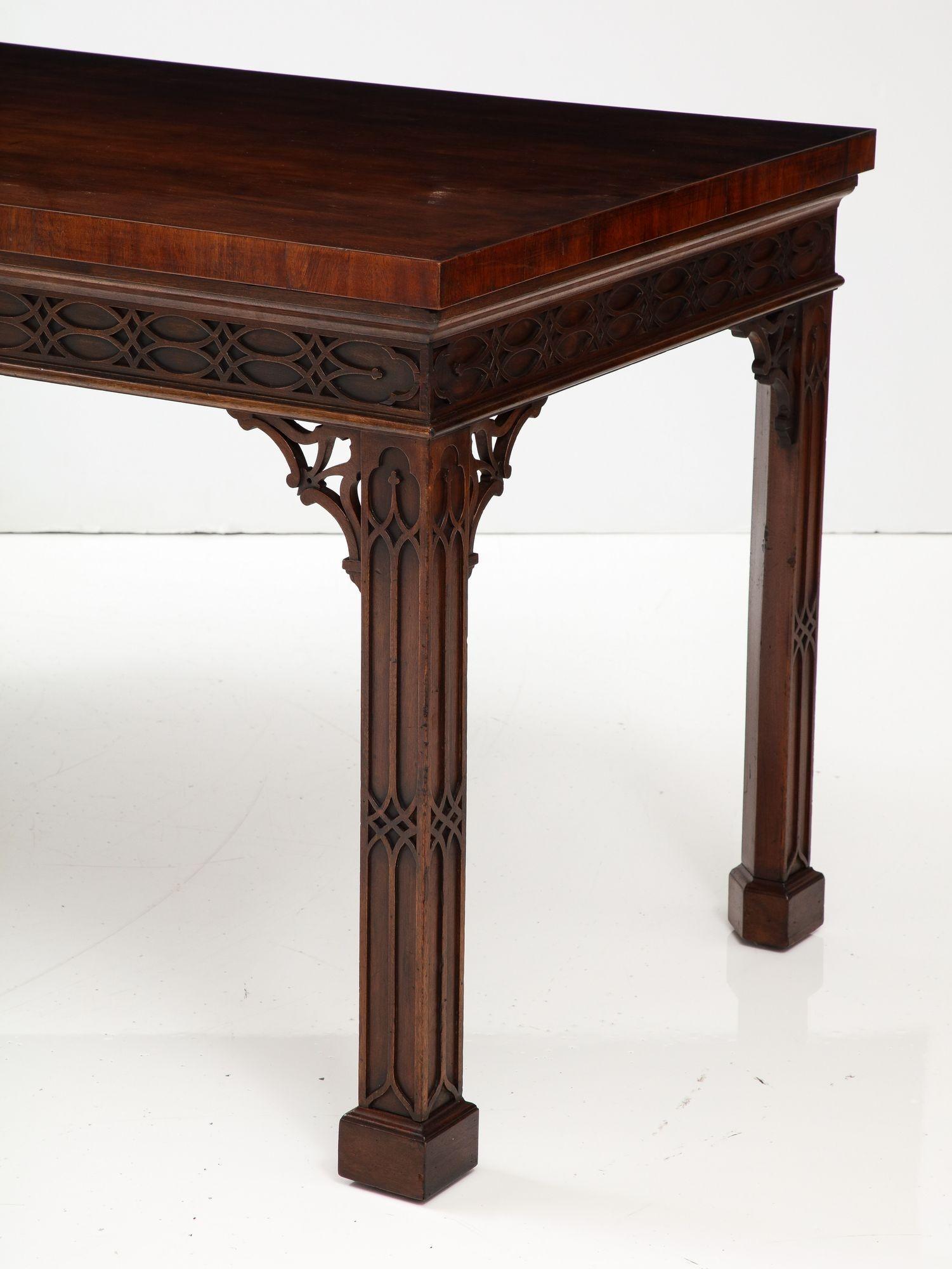 18th Century George III Chinese Chippendale Console Table For Sale