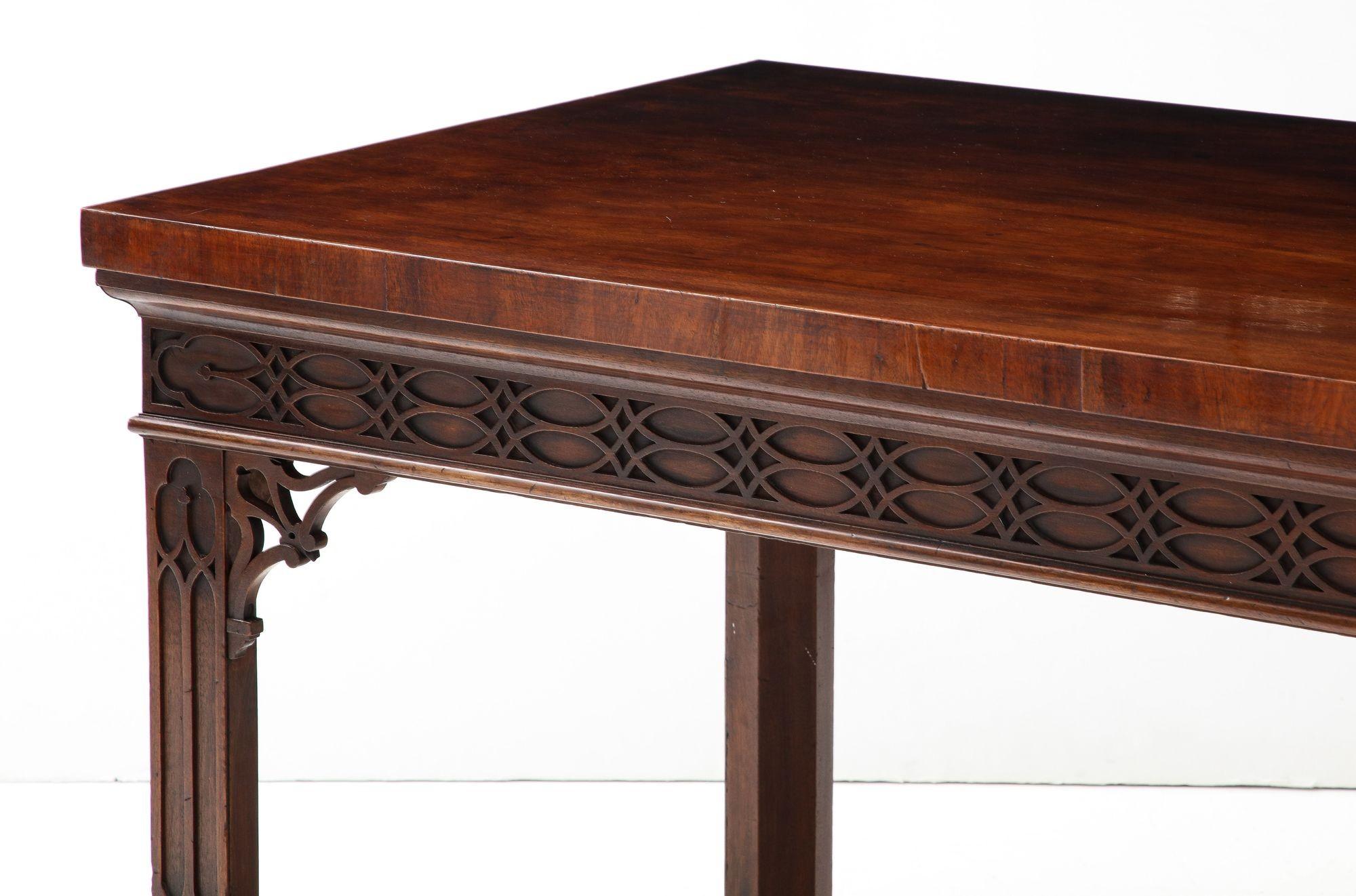 Mahogany George III Chinese Chippendale Console Table For Sale