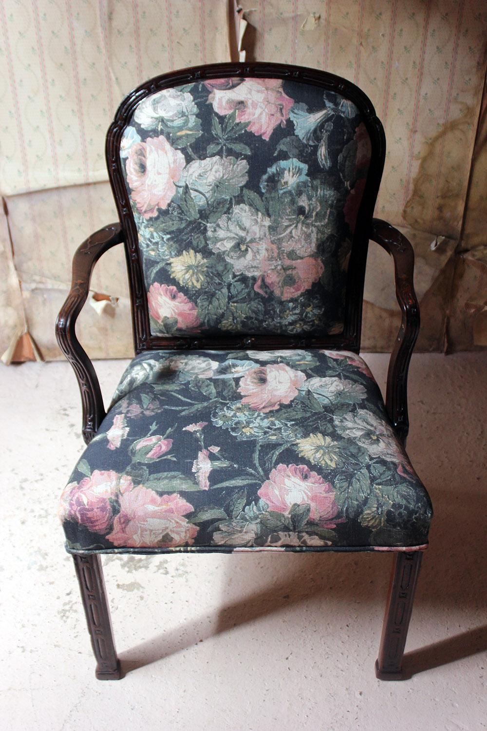 George III Chinese Chippendale Mahogany & Upholstered Open Armchair, circa 1780 For Sale 4
