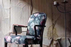 George III Chinese Chippendale Mahogany & Upholstered Open Armchair, circa 1780