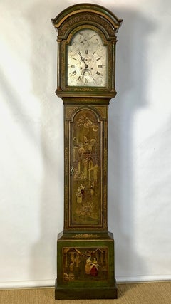 George III Chinoiserie Decorated Long Case Clock