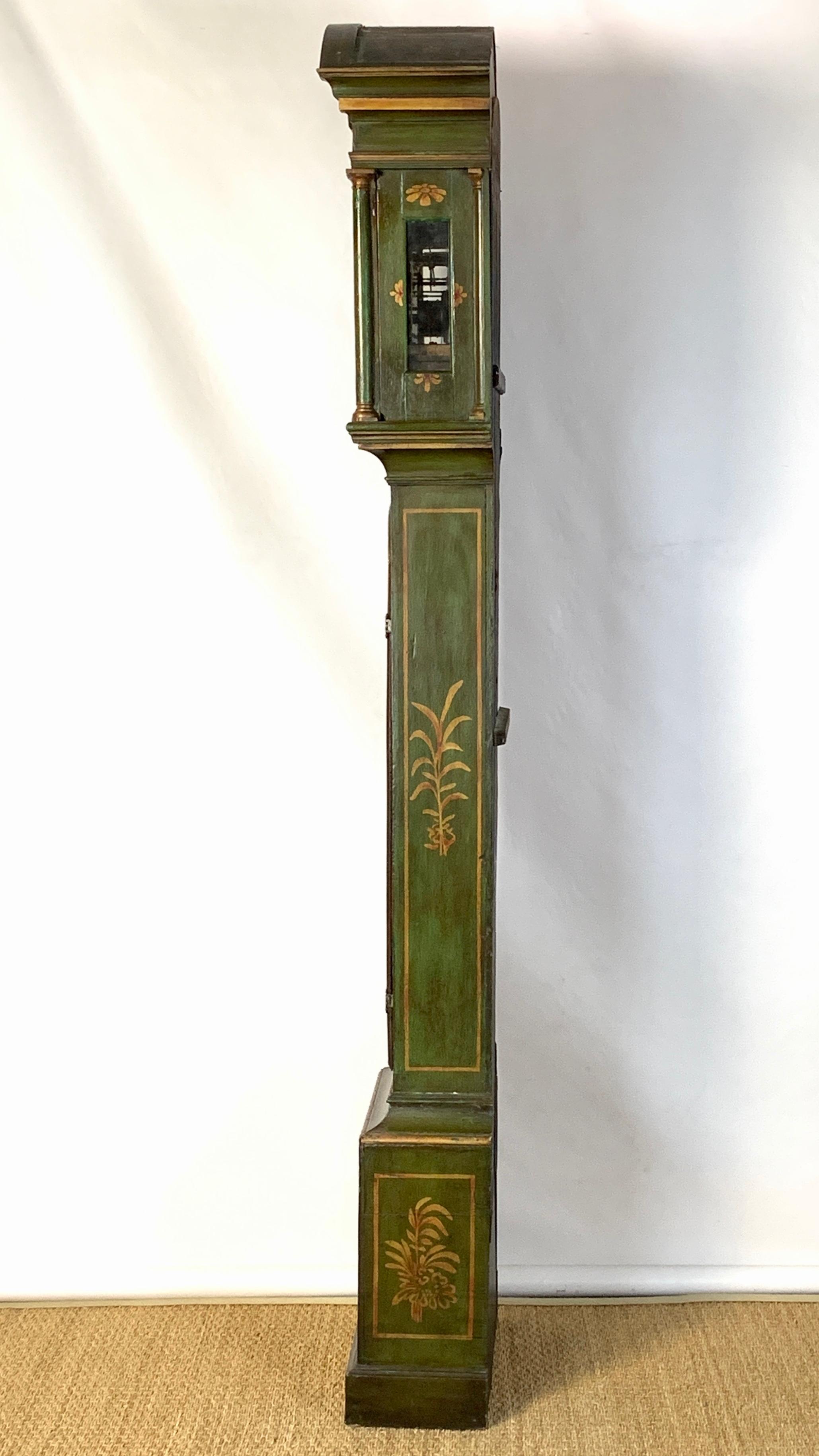 Hand-Crafted George III Chinoiserie Decorated Long Case Clock