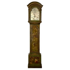 Antique George III Chinoiserie Decorated Long Case Clock