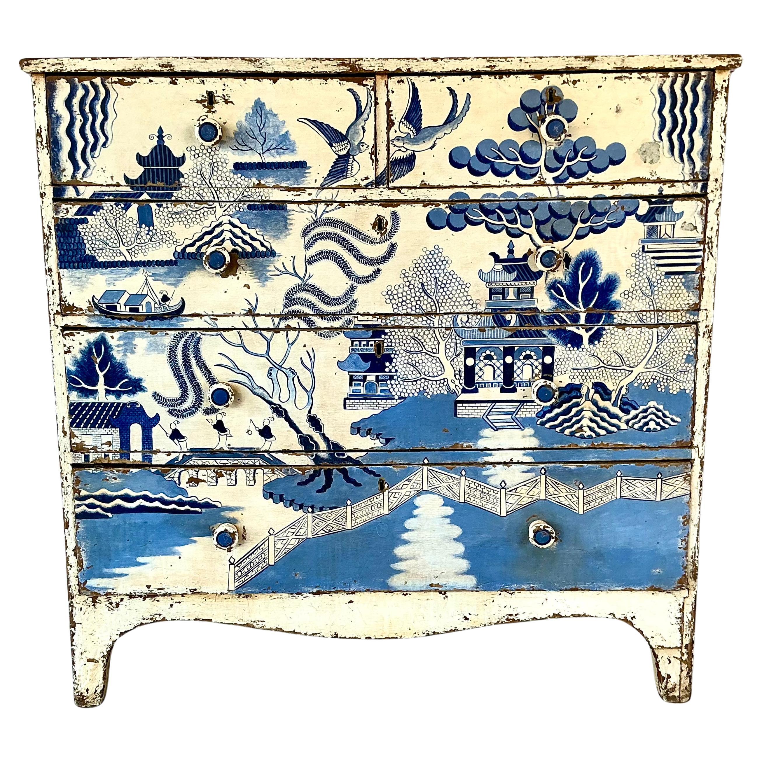 George III Chinoiserie Painted Chest