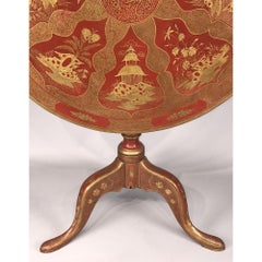 George III Chinoiserie Tripod Occasional Table