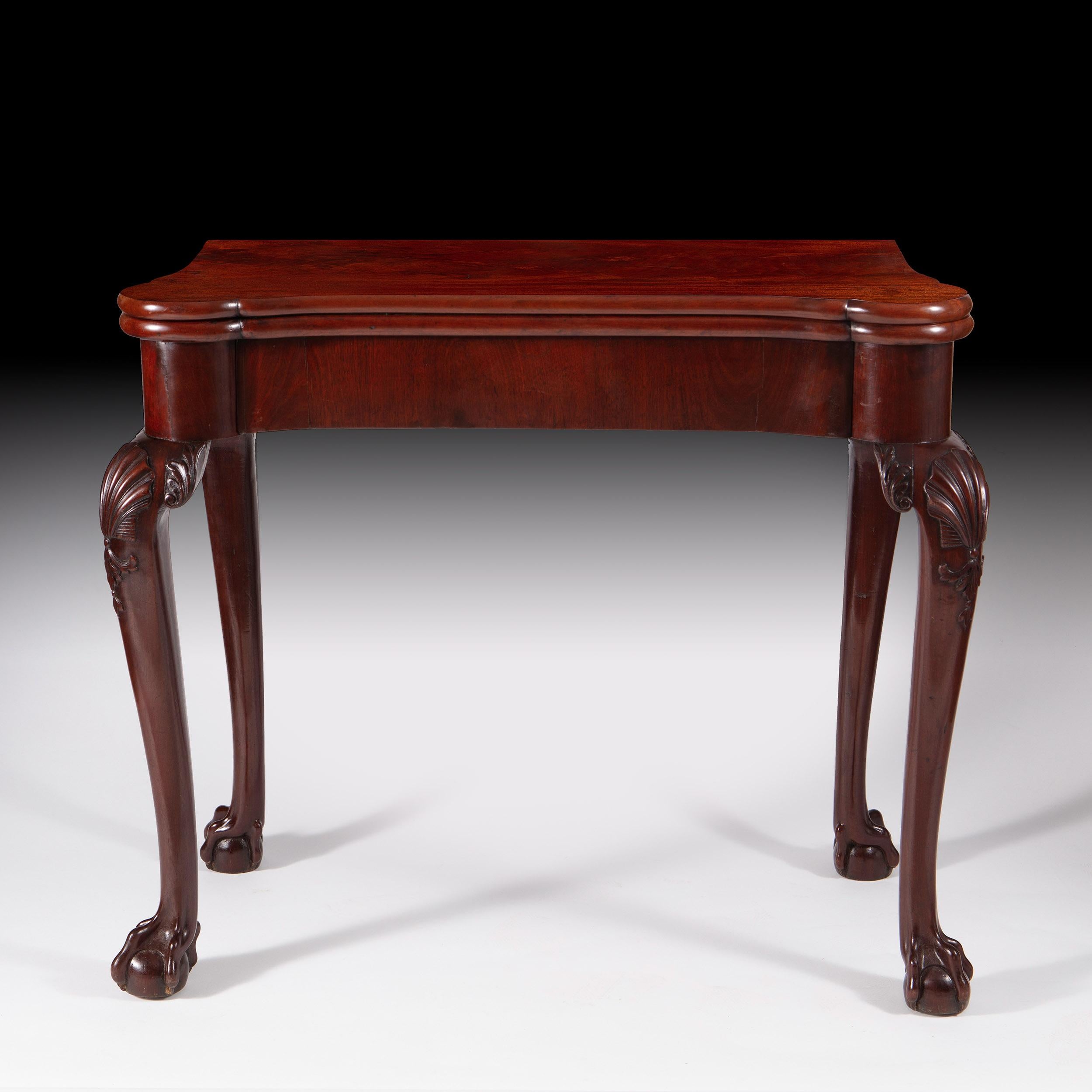 George III Chippendale Mahogany Card Table For Sale 2