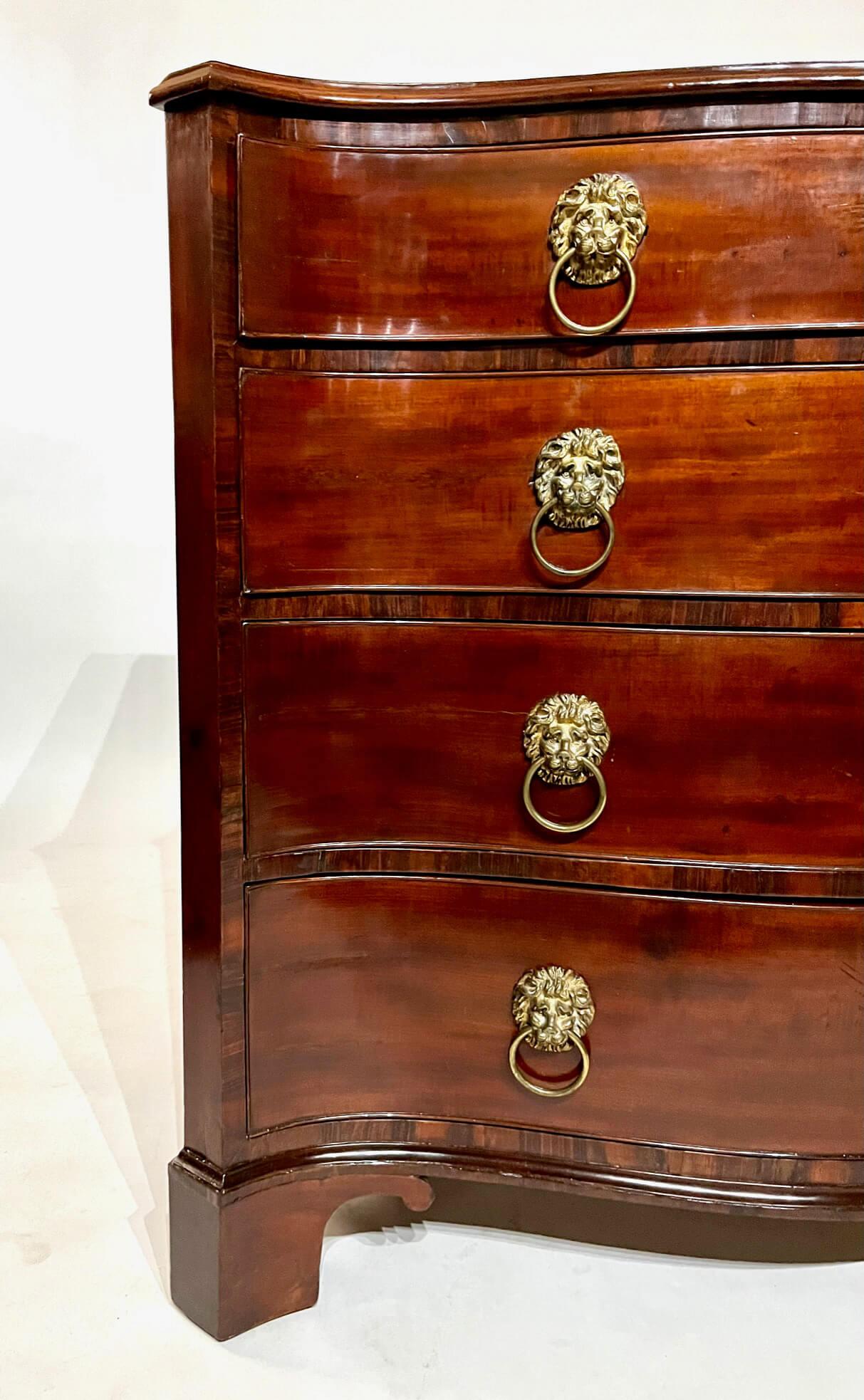 18th Century George III Chippendale Mahogany Serpentine Chest, James Winter & Sons
