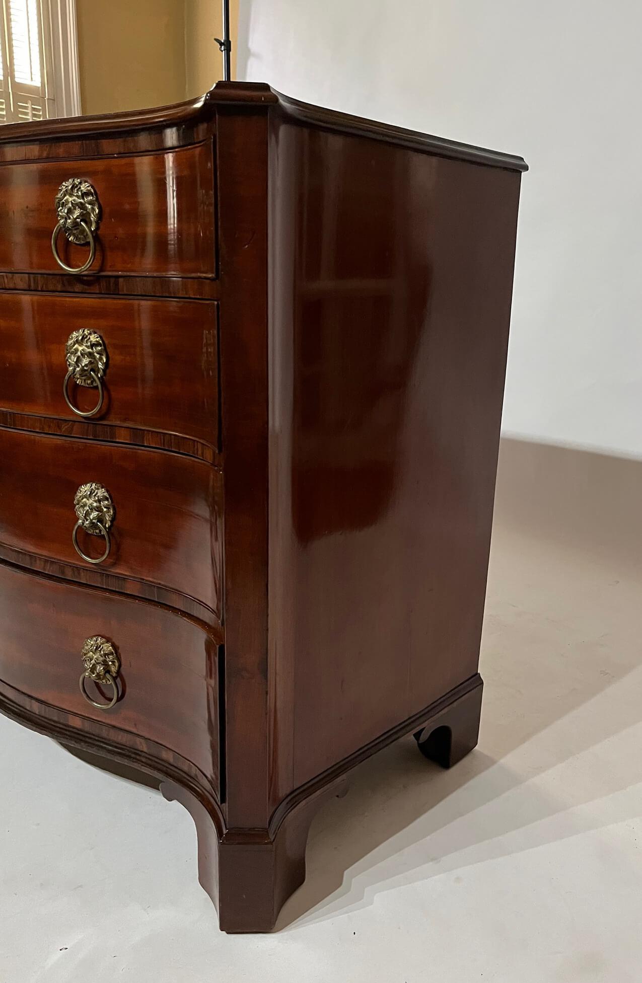 George III Chippendale Mahogany Serpentine Chest, James Winter & Sons 1