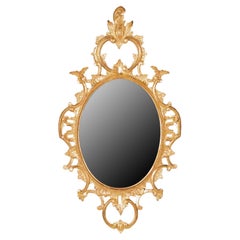 George III Chippendale Oval Mirror