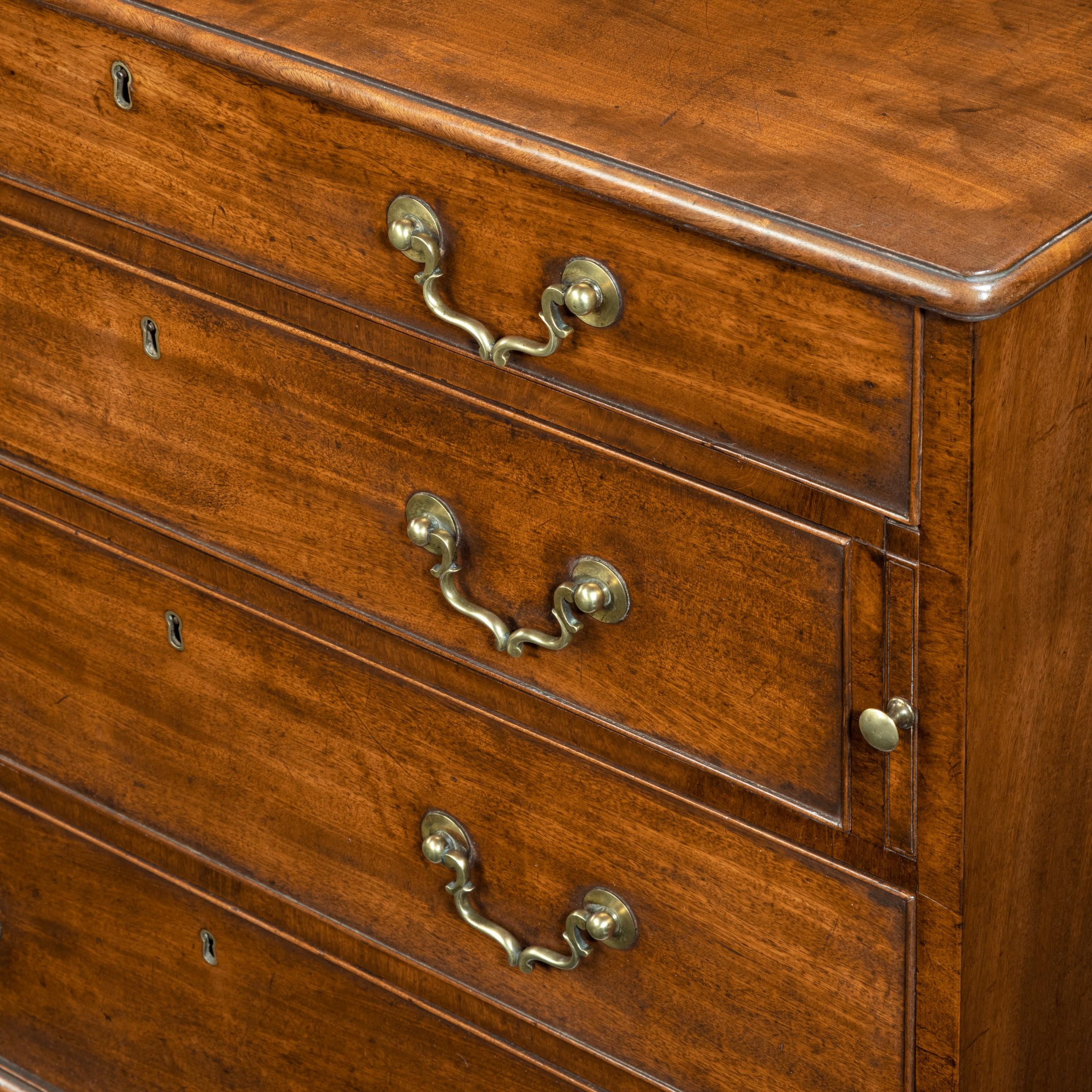 George III, Chippendale Period, Mahogany Chest of Drawers 7