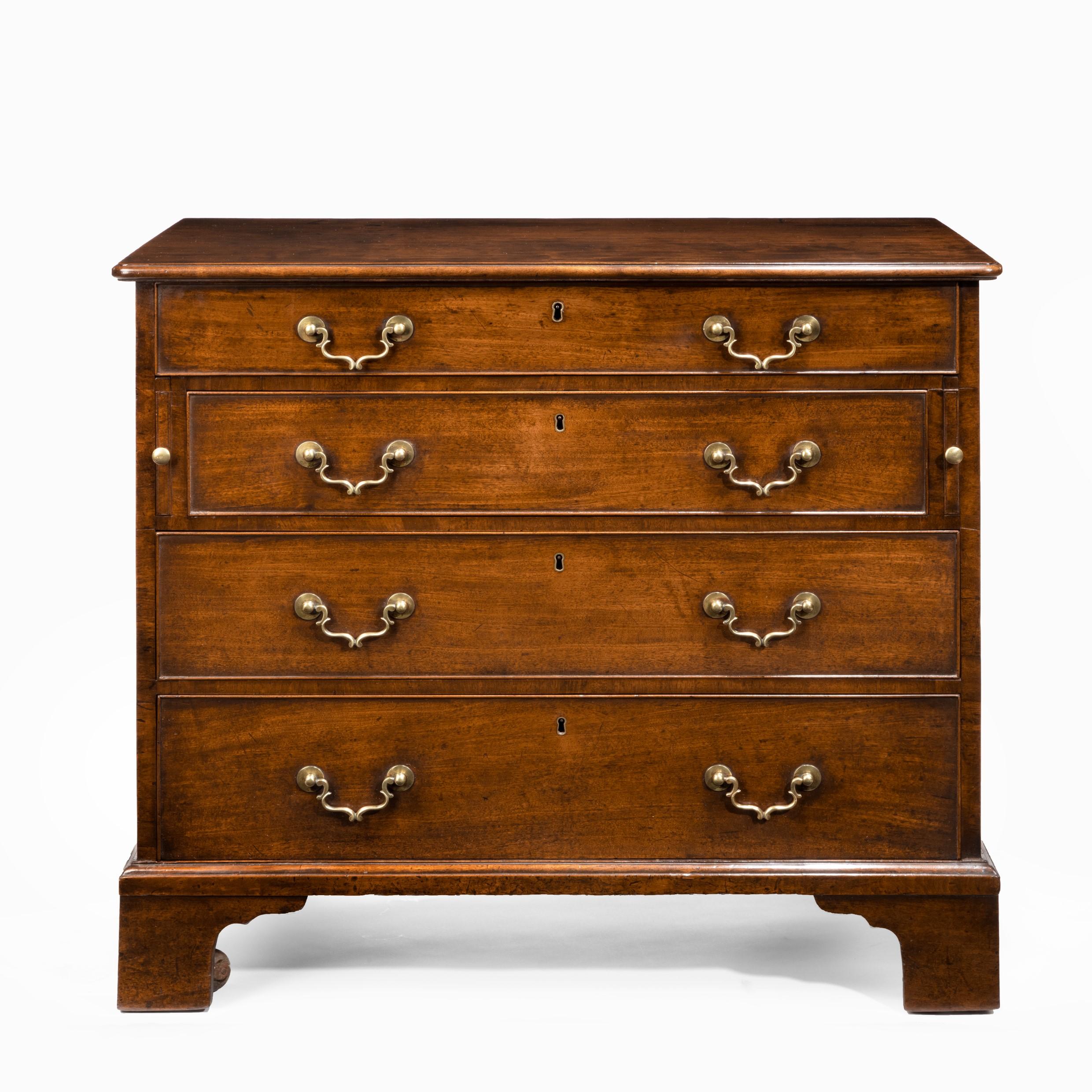 English George III, Chippendale Period, Mahogany Chest of Drawers