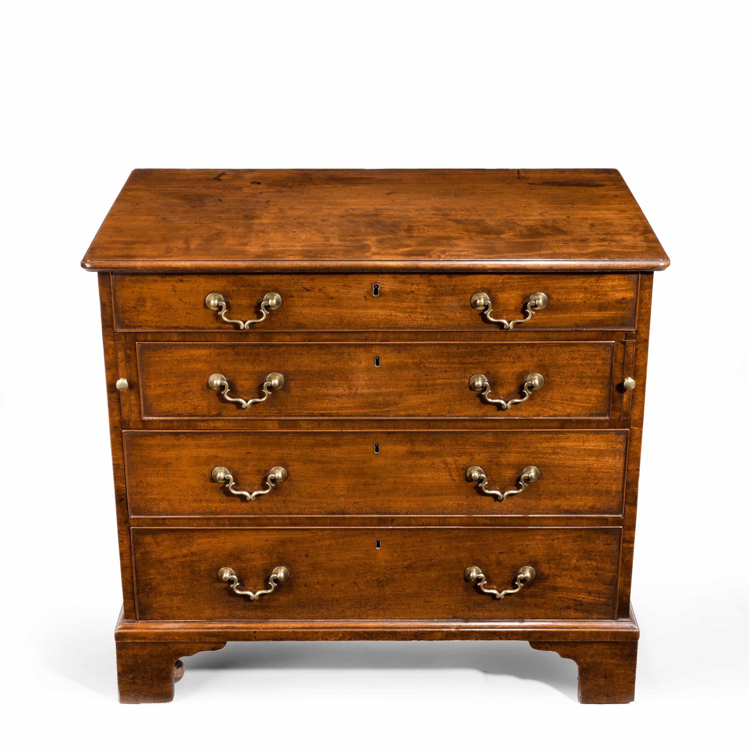 Late 18th Century George III, Chippendale Period, Mahogany Chest of Drawers