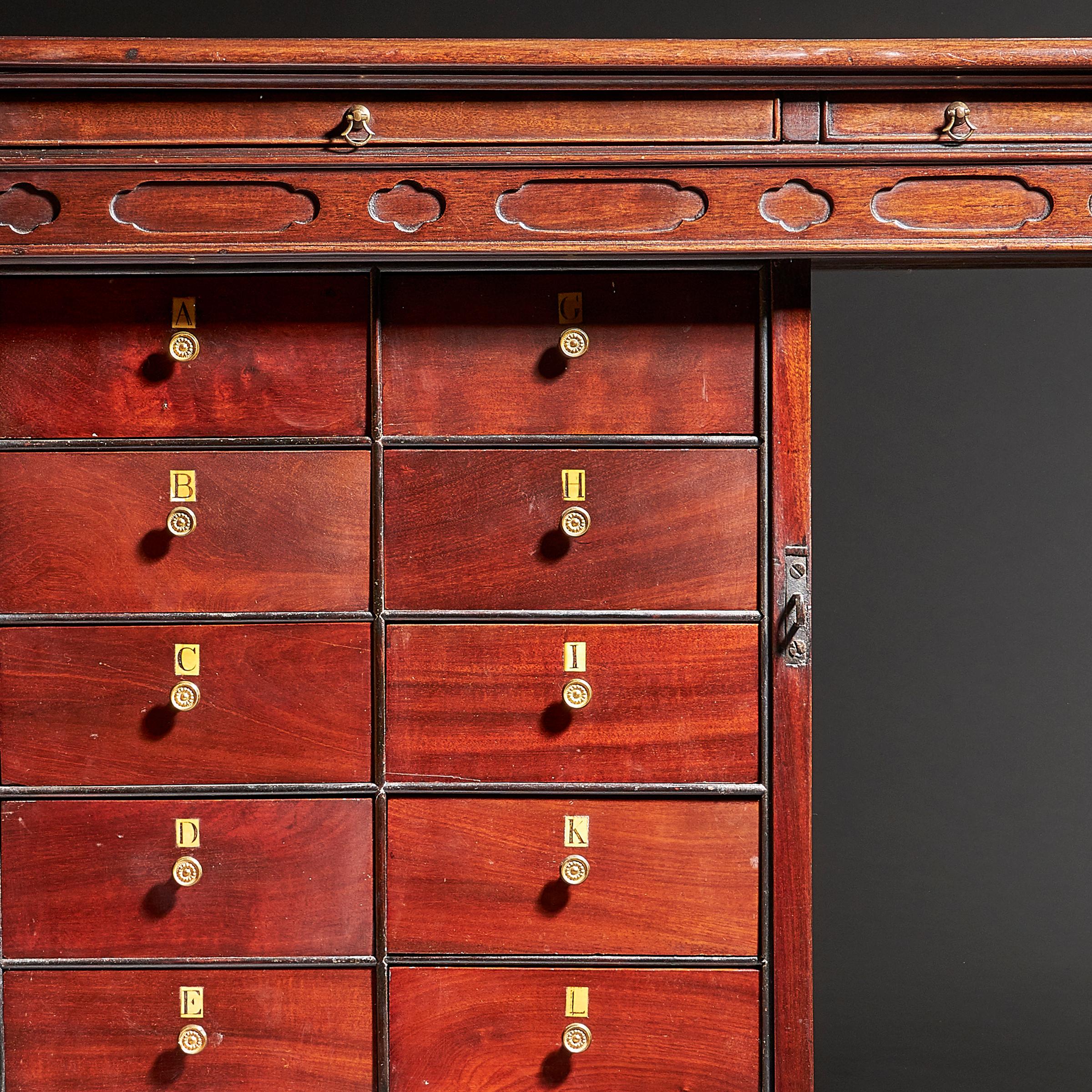 George III 18th Century Chippendale Period Mahogany Partners Desk 8