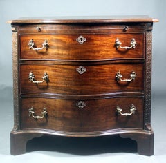 George III Chippendale Period Serpentine Chest
