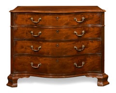 George III Chippendale-Period Serpentine Commode