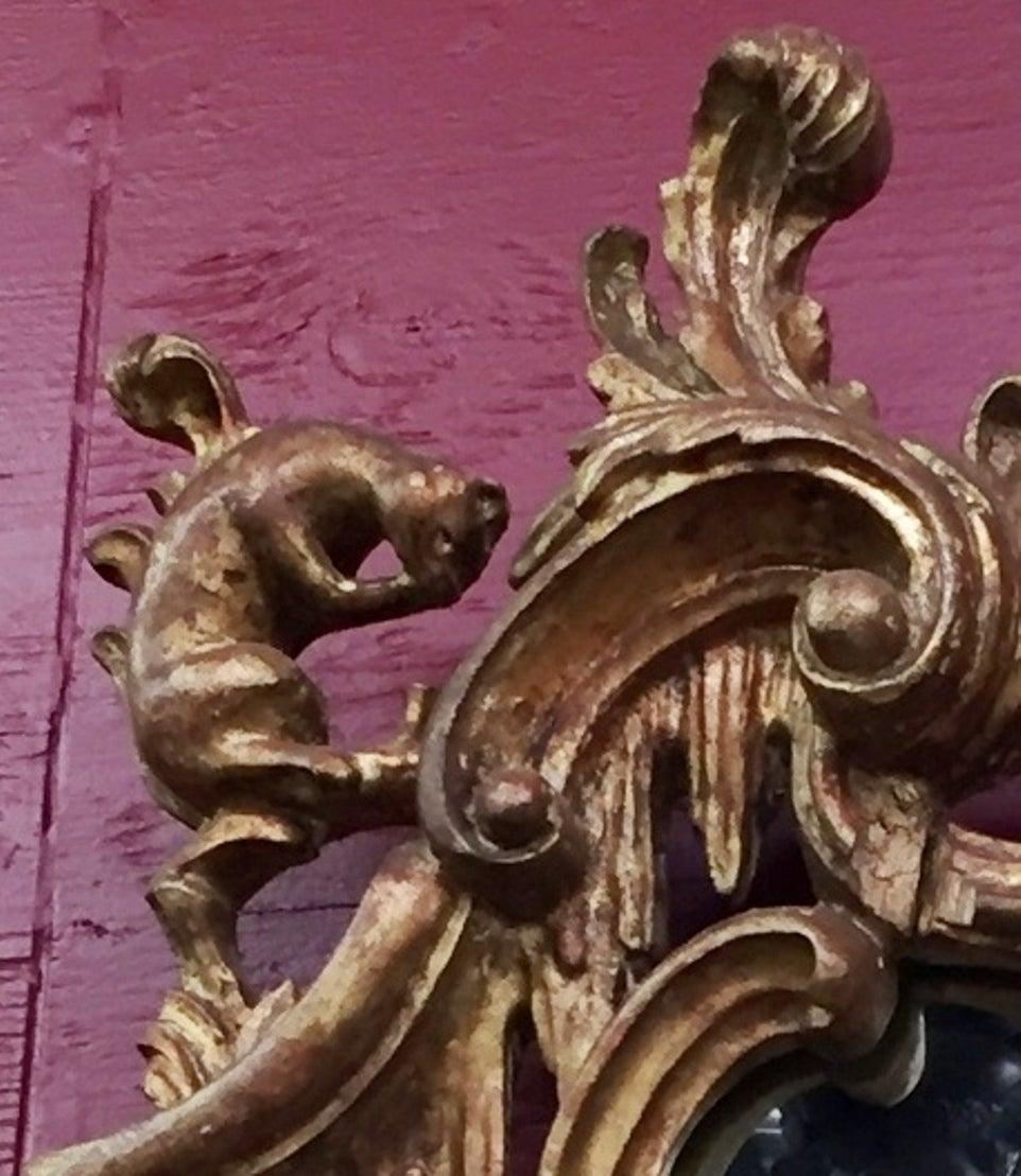 Geschnitzter Spiegel aus vergoldetem Holz im Chippendale-Stil, George III.-Stil, 19. Jahrhundert im Angebot 10