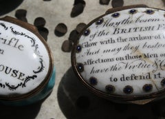 George III Collection of Ten 18th Century Enamel Patch Beauty Boxes