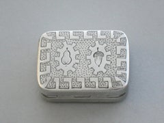 George III Commemorative Silver Vinaigrette Pear and Acorn, Battle of Worcester