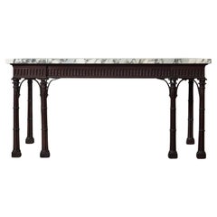 George III Console Table with Architecturally Drawn Cluster Column Legs