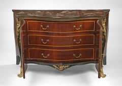 George III Coromandel Lacquer, Gilt Brass-Mounted Serpentine Commode