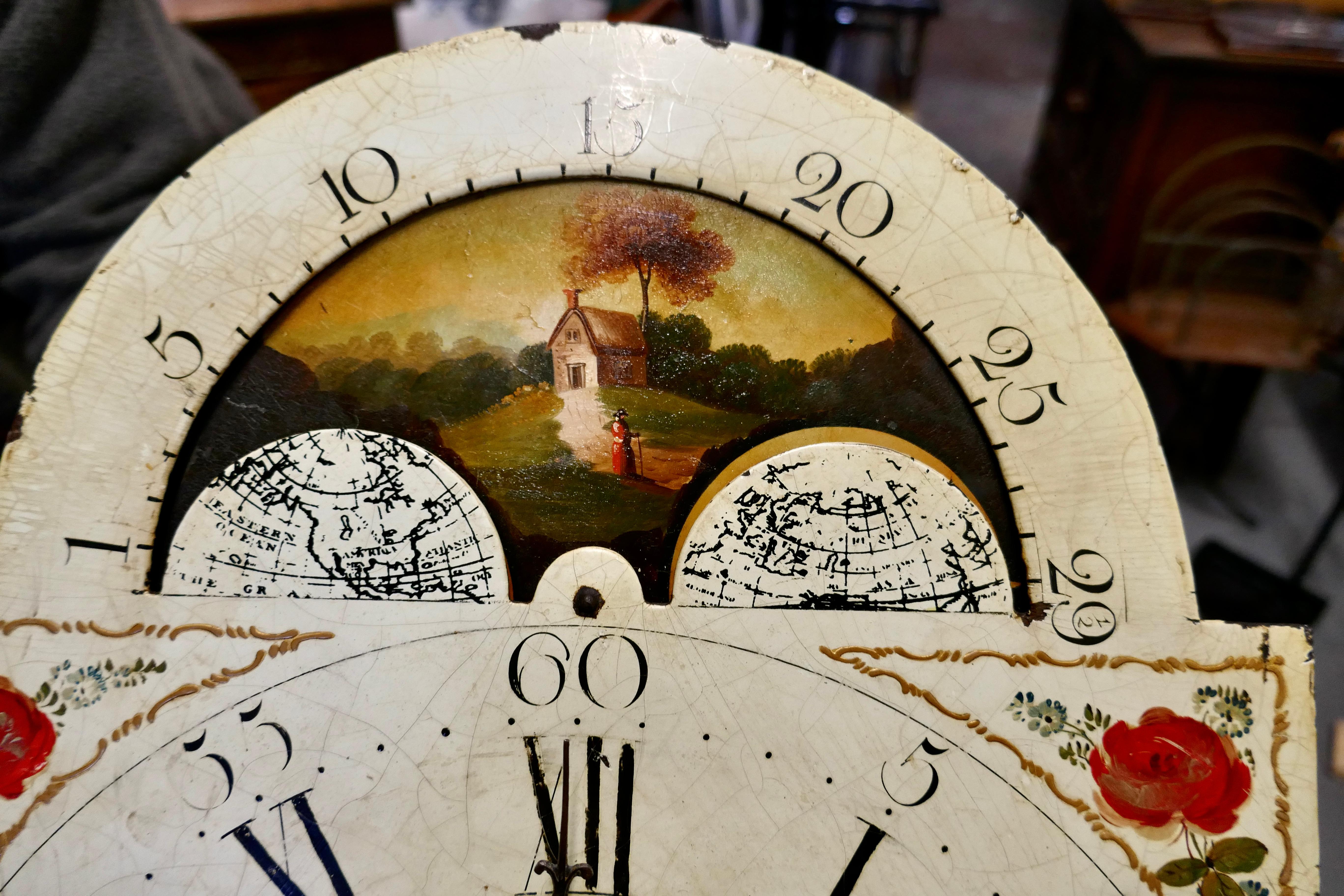 George III Country Oak Long Case Clock by John Edwards of Norwich   6