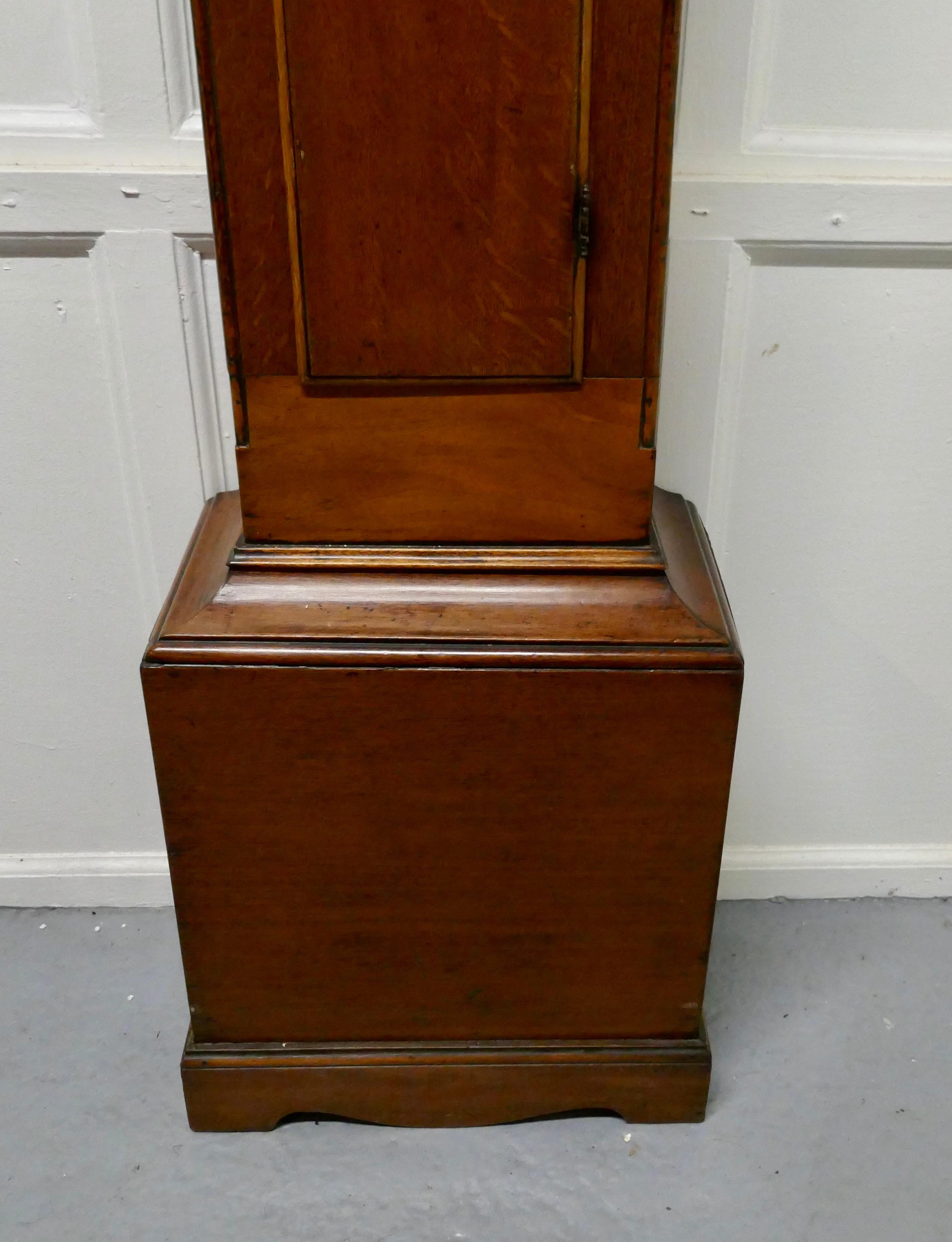 George III Country Oak Long Case Clock by John Edwards of Norwich In Good Condition In Chillerton, Isle of Wight