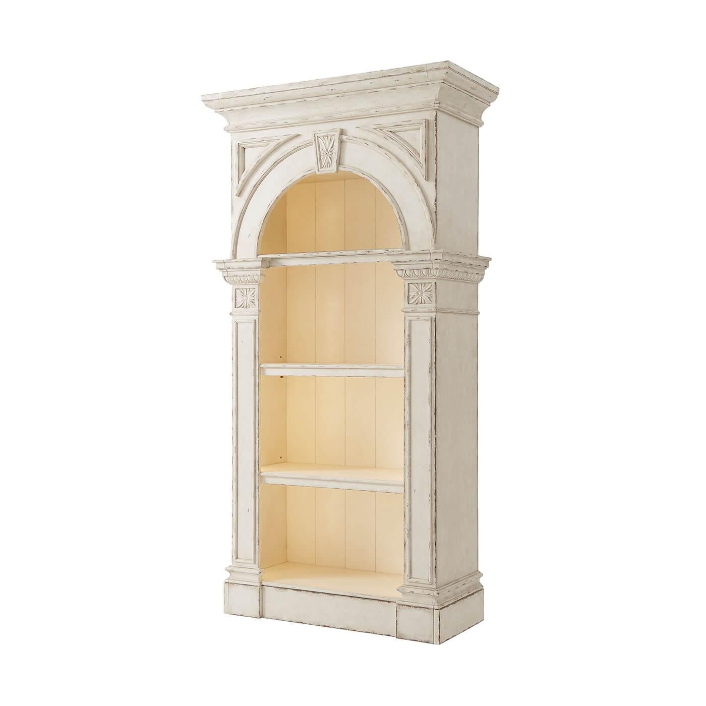 George III Country White Painted Bookcase