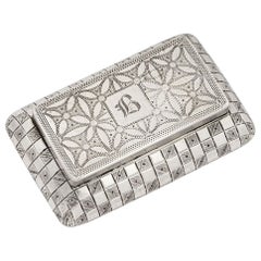 George III "Cushion" Shaped Vinaigrette by Thomas Phipps & Edward Robinson, 1806