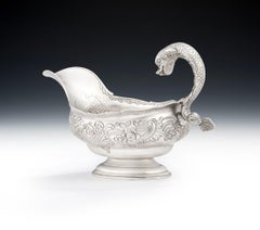 Sauceboat Jorge III "Delfín" de William & Patrick Cunningham, Edimburgo, 1815