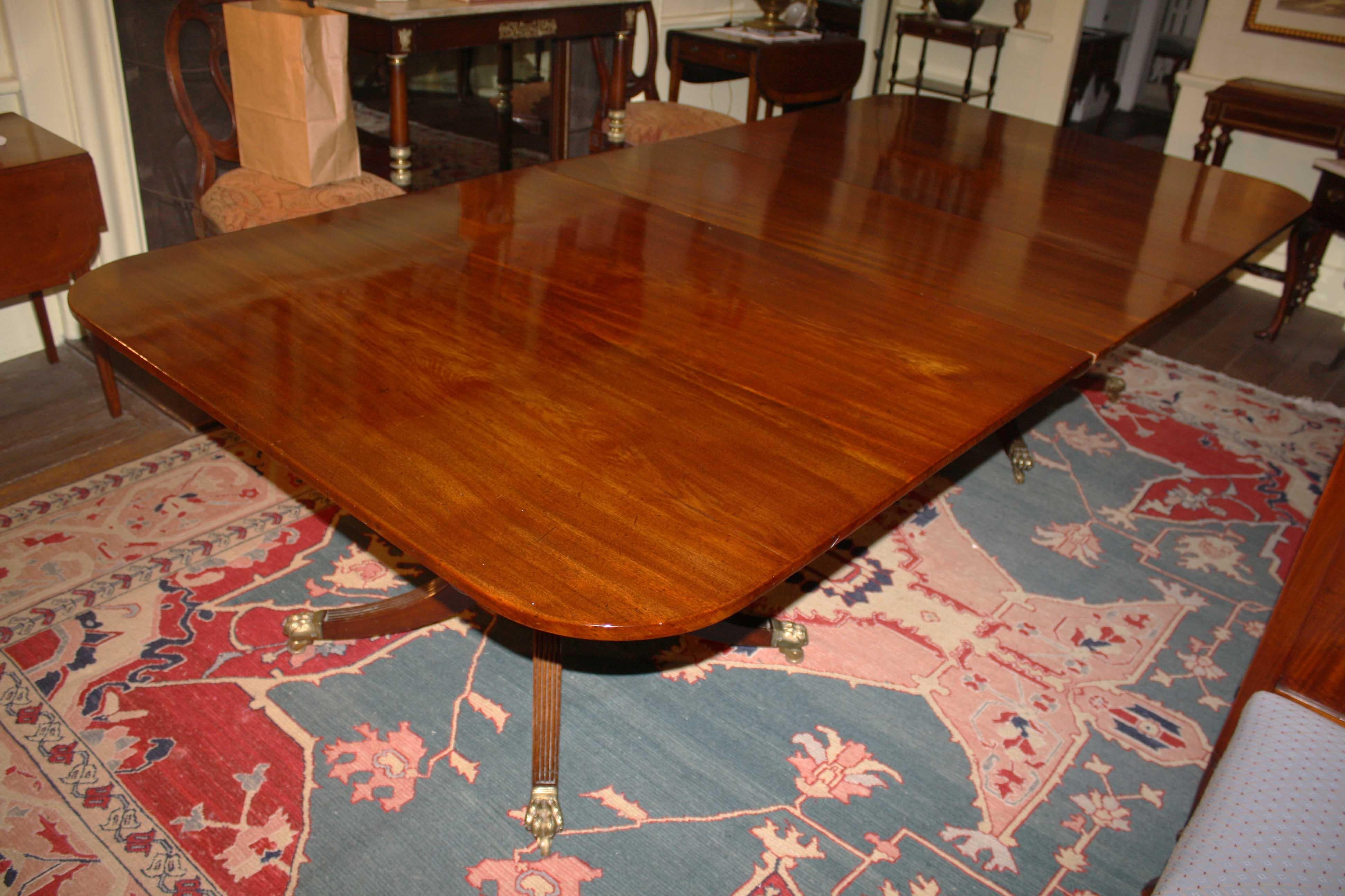 mahogany double pedestal dining table