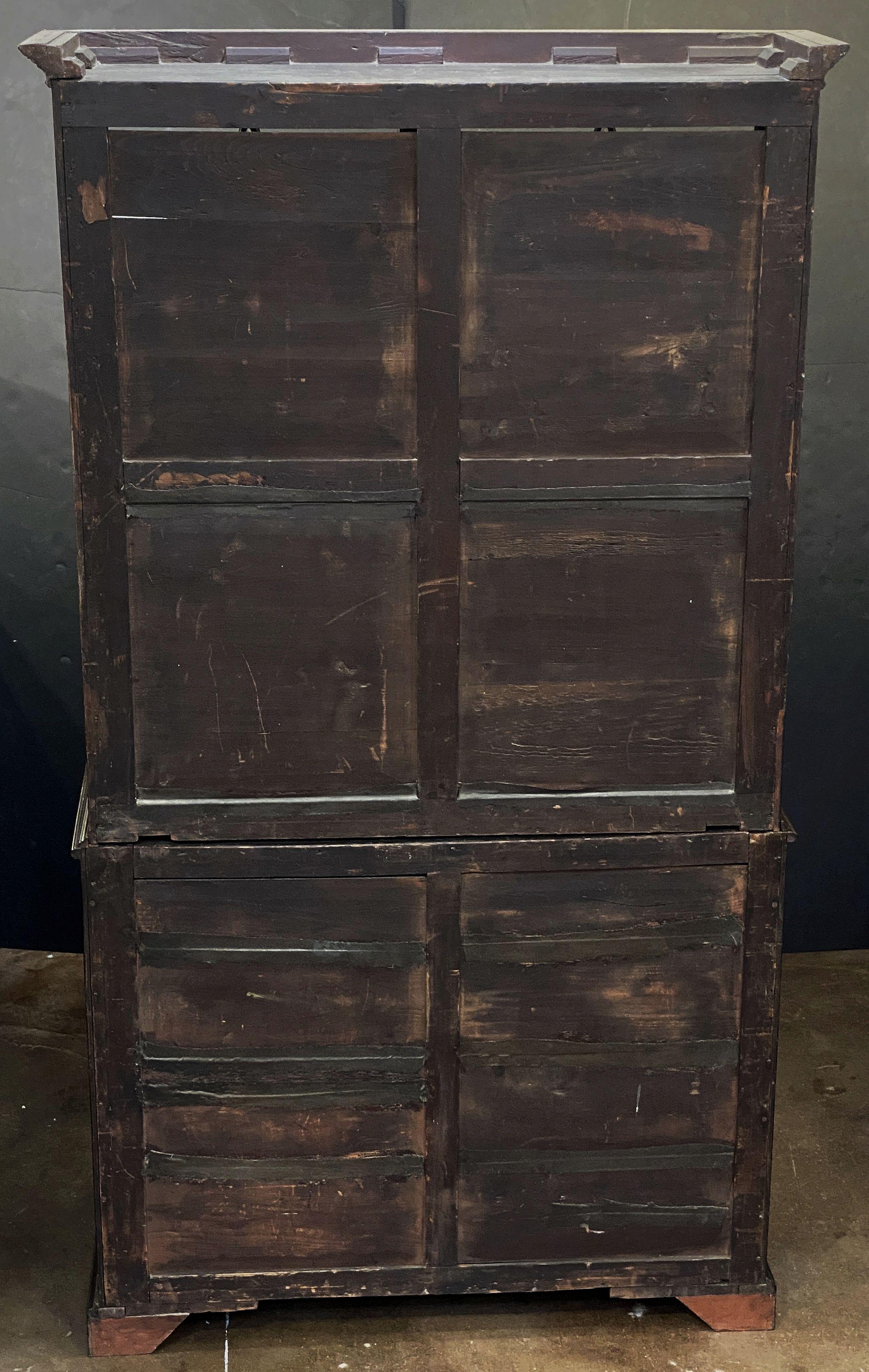 George III Double Secretary Bookcase of Mahogany in vendita 6