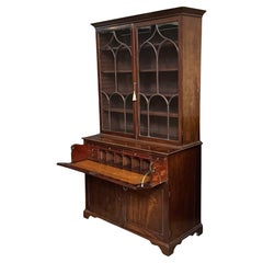 George III Double Secretary Bookcase of Mahogany