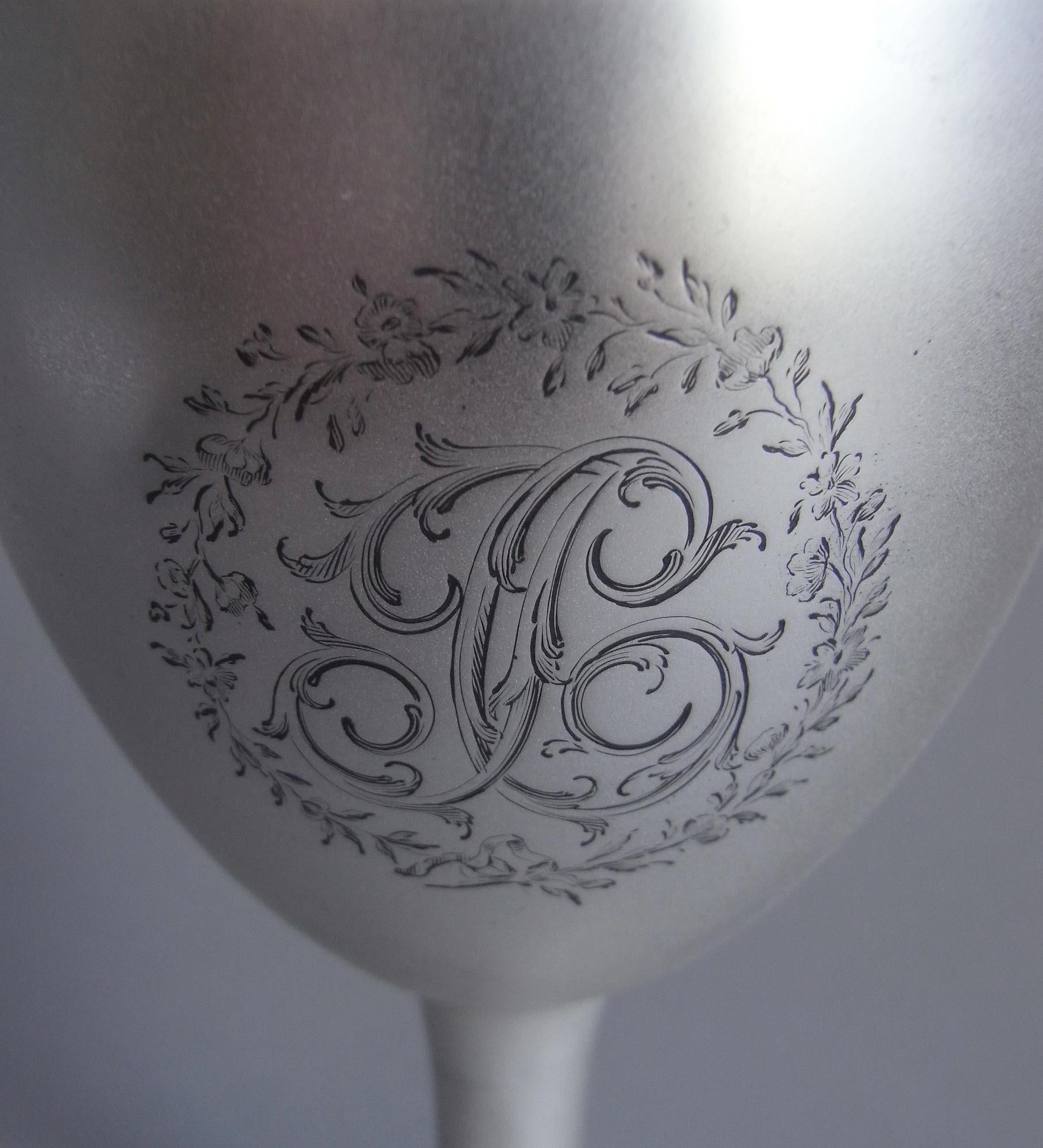English George III Drinking Goblet by Richard Morson & Benjamin Stephenson, 1772 For Sale