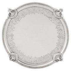 George III Drinks Salver Made in Edinburgh by Patrick Cunningham & Sons, 1810