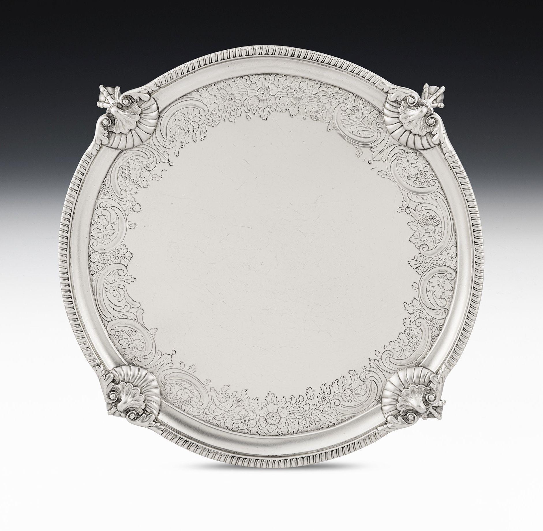 George III.-Getränke-Tablett, hergestellt in Edinburgh von Patrick Cunningham & Sons, 1810 (Schottisch) im Angebot