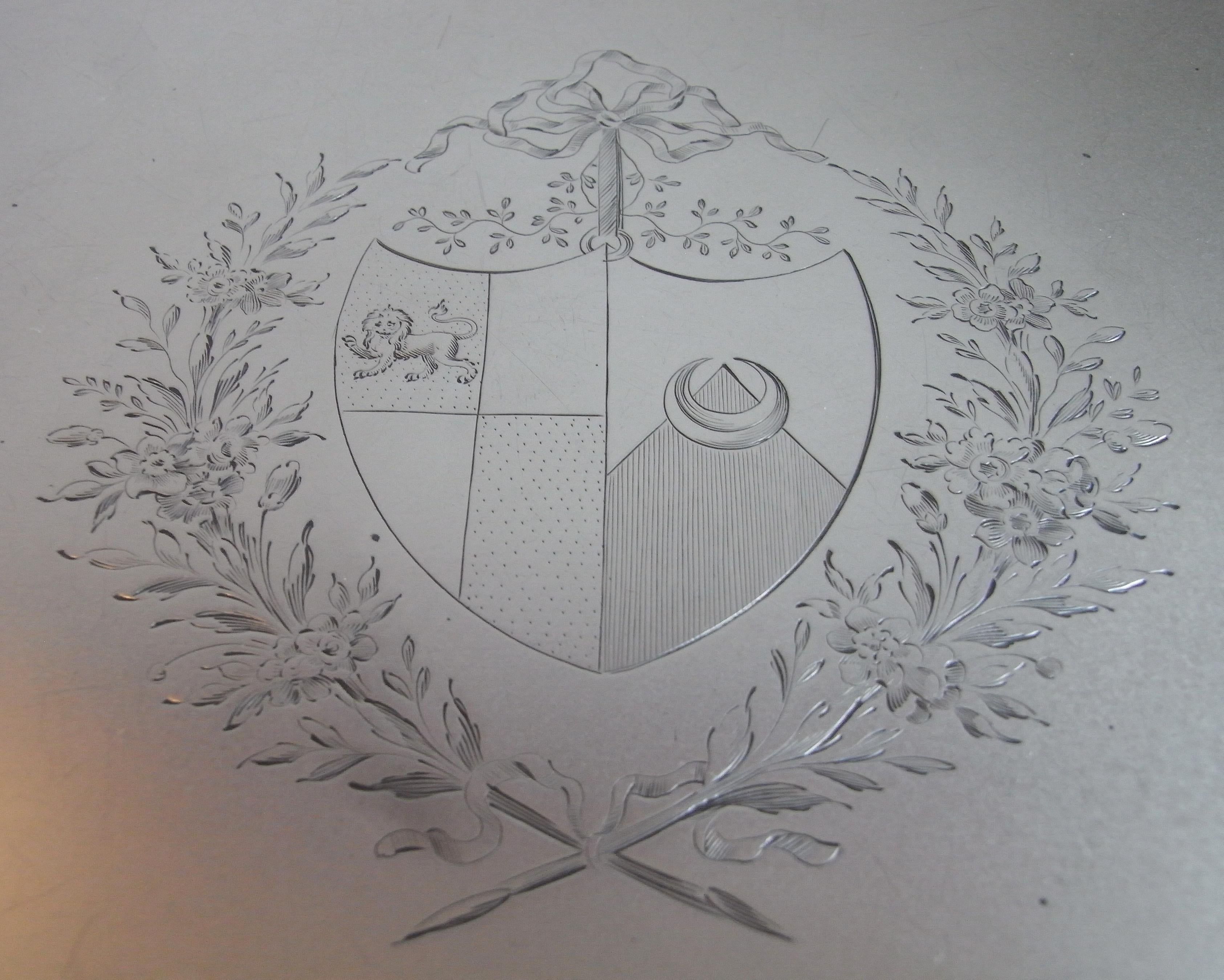 George III.-Getränke Salver, hergestellt in London von Richard Rugg, 1773 (Silber) im Angebot