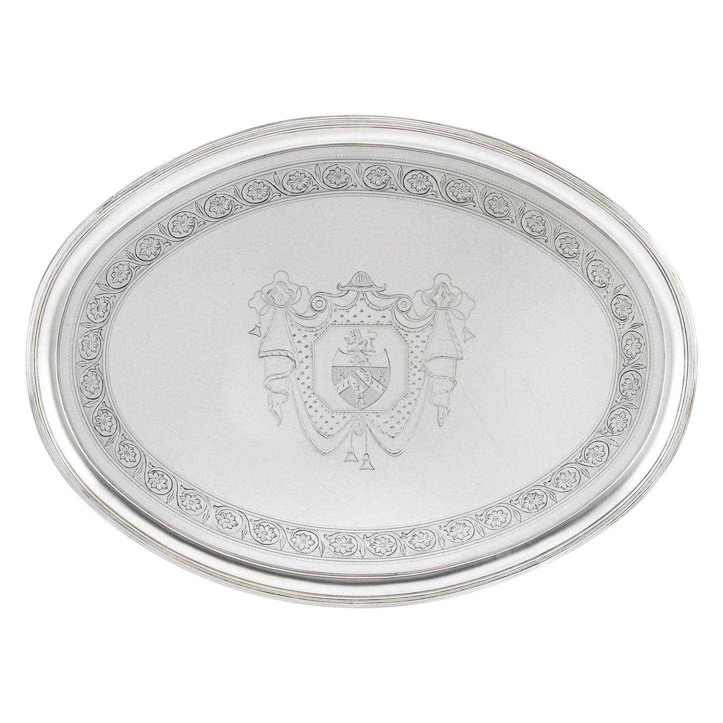 Salverino per bevande di George III realizzato a Londra da Thomas Daniell, 1791