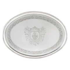 Salverino per bevande di George III realizzato a Londra da Thomas Daniell, 1791
