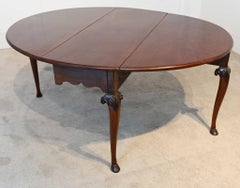 George III Drop Leaf Table Mahogany 1790 Cabriole Legs