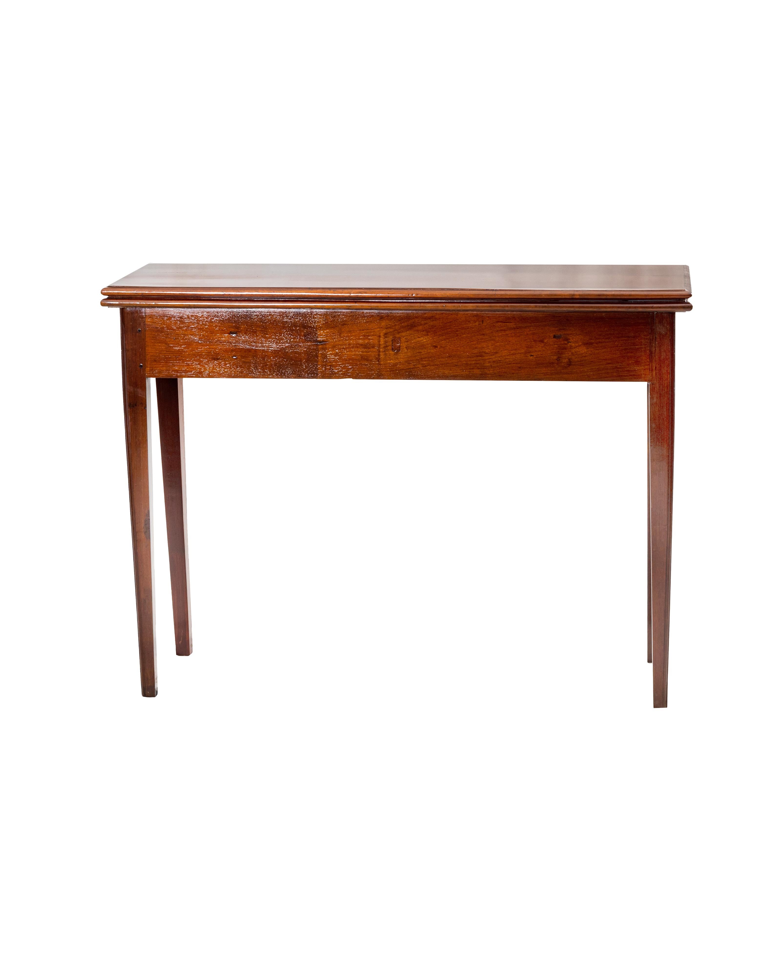 A George III styled portuguese drop leaf table from the 19th Century with 5 legs that doubles the depth surface space if needed with a support leg in excellent condition.