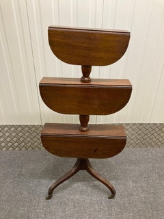 George III Dumbwaiter Rectangular 3 Tier Drop-leaf