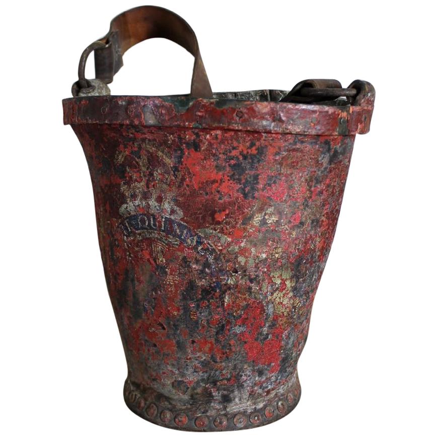 George III Early 19th Century Leather Fire Bucket For Sale
