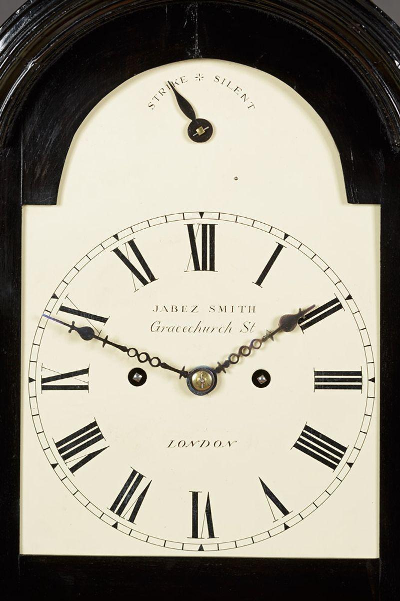 III Ebonized Bracket Clock by Jabez Smith, London For Sale at