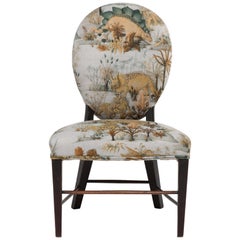 Antique George III Ebonized Salon Chair, England, circa 1780