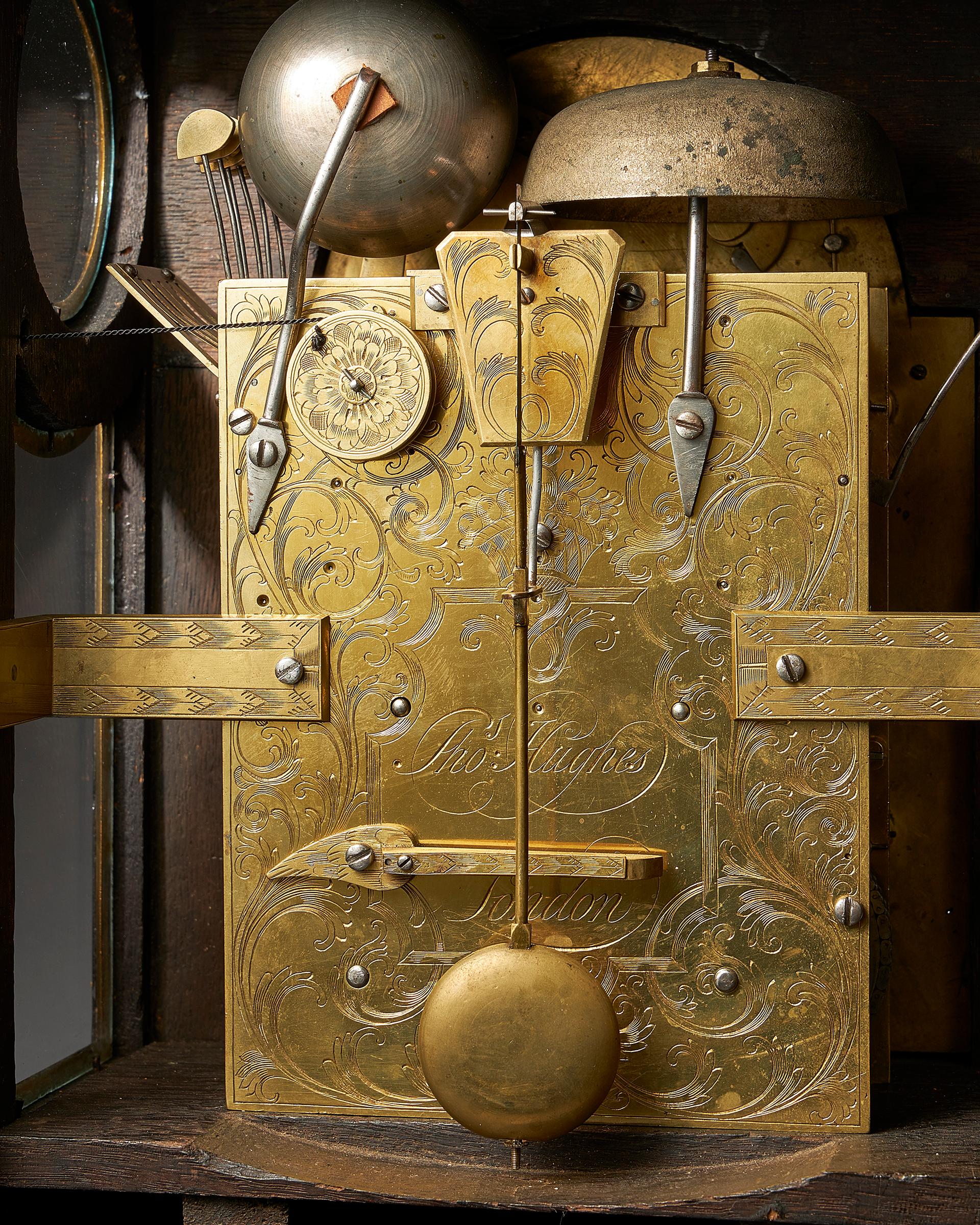 Fine George III Ebony Bracket Clock with Pull Quarter Repeat on Six Bells, By... 4