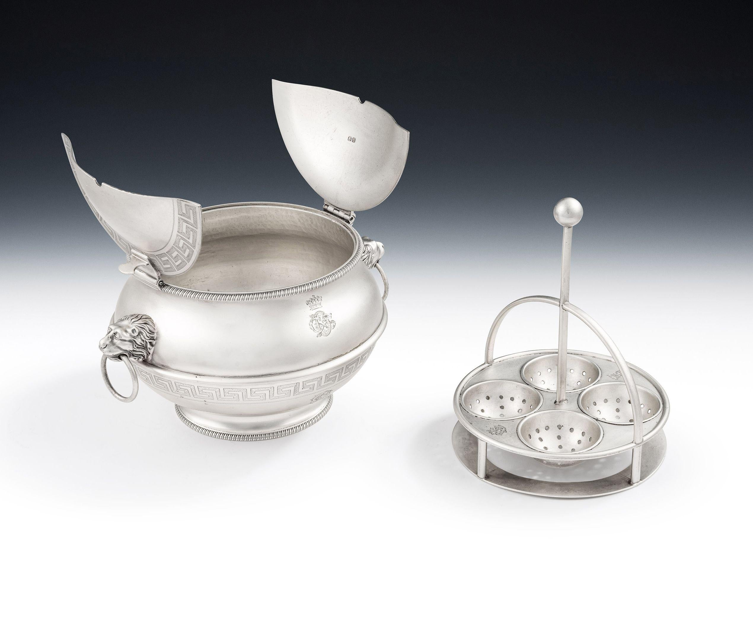 English George III Egg Coddler Made in London by Silversmith Robert Garrard, 1807 For Sale