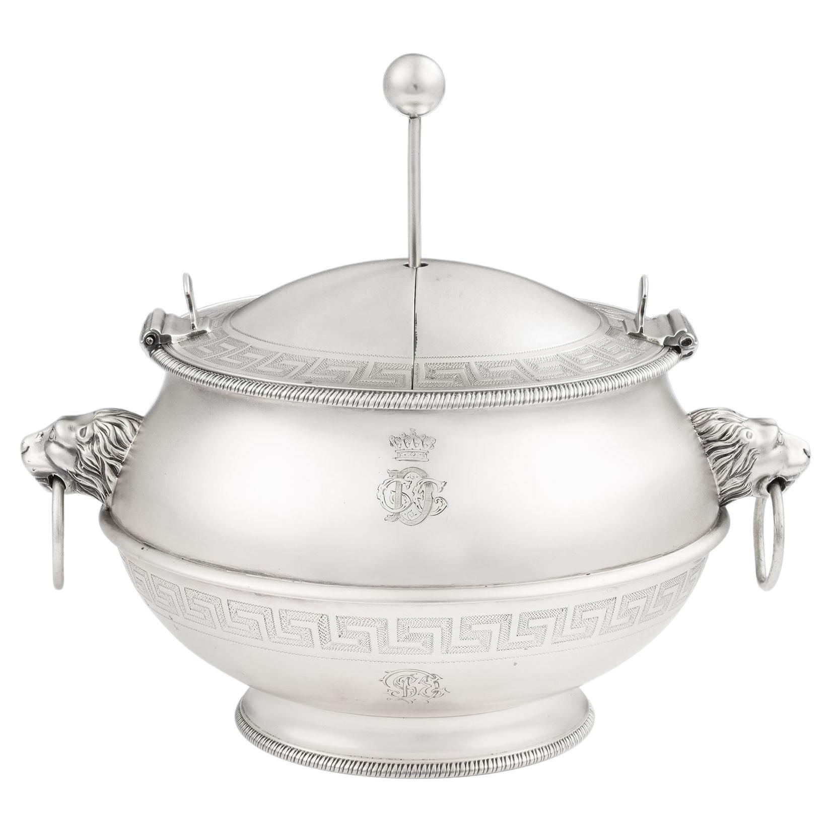 George III Egg Coddler Made in London by Silversmith Robert Garrard, 1807 For Sale
