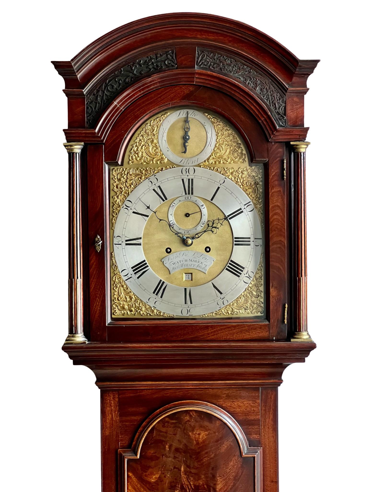 George III Eight Day Striking Mahogany Longcase Clock by Royal Maker 3