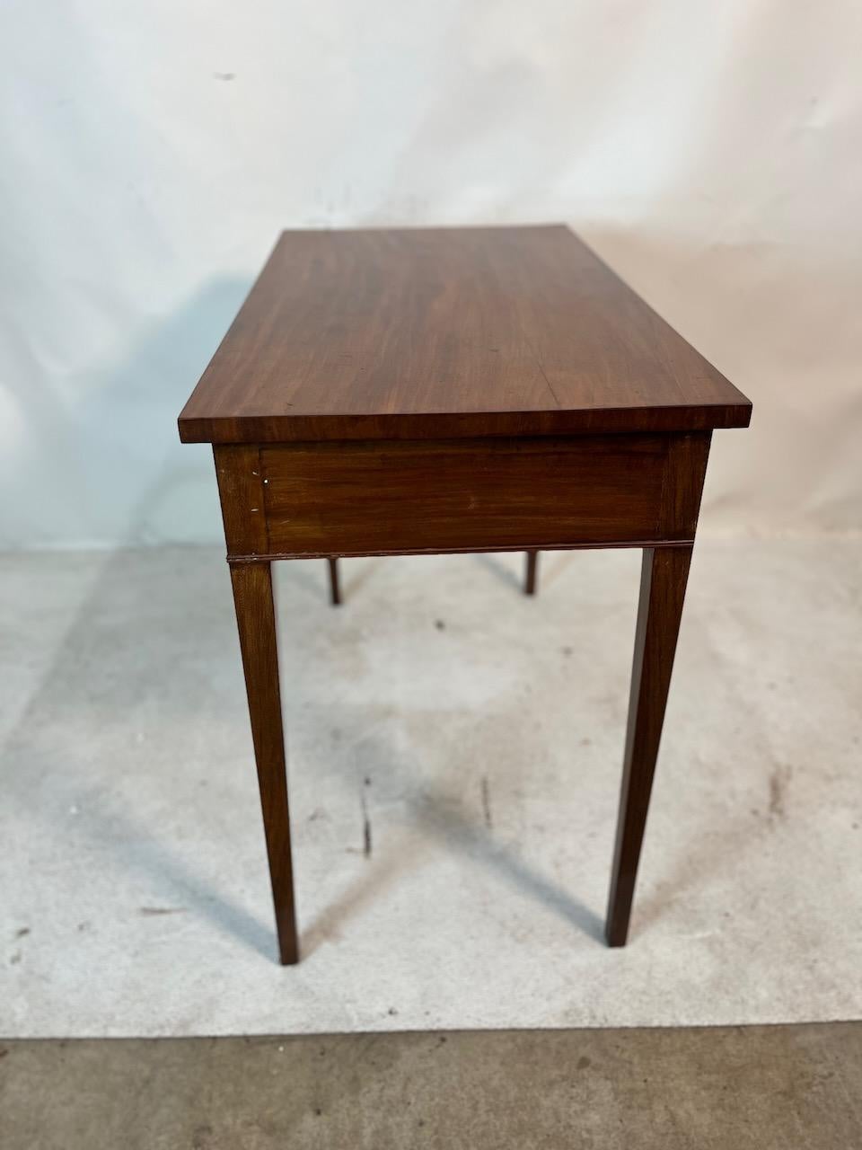 Brass George III End Table with Two Drawers