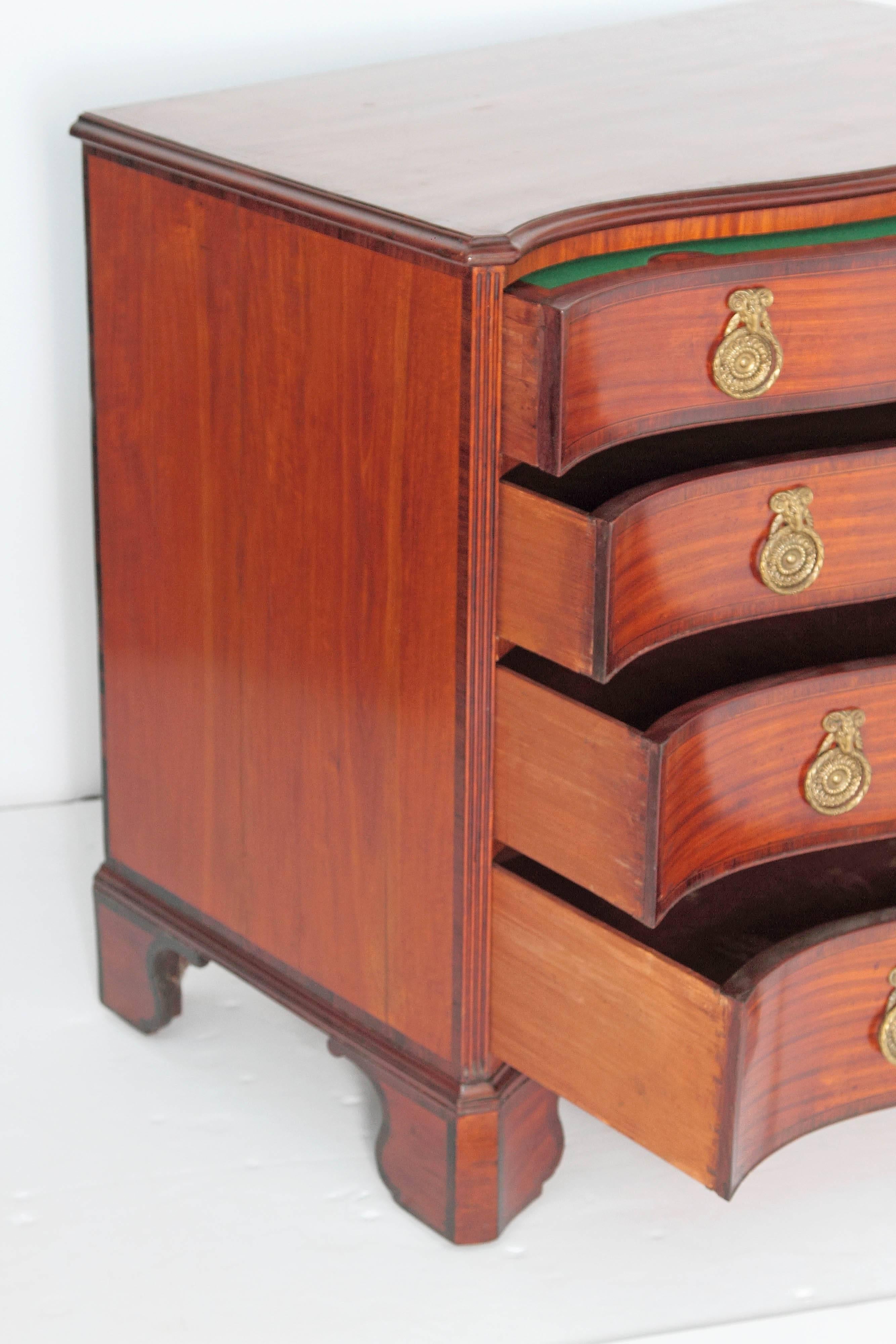 George III English Bachelor's Chest of Satinwood and Mahogany 6